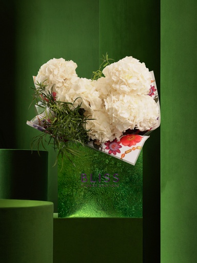Shop white hydrangea in bliss flower bouquet