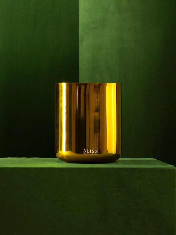Блисс - металическая ваза - золотой 
